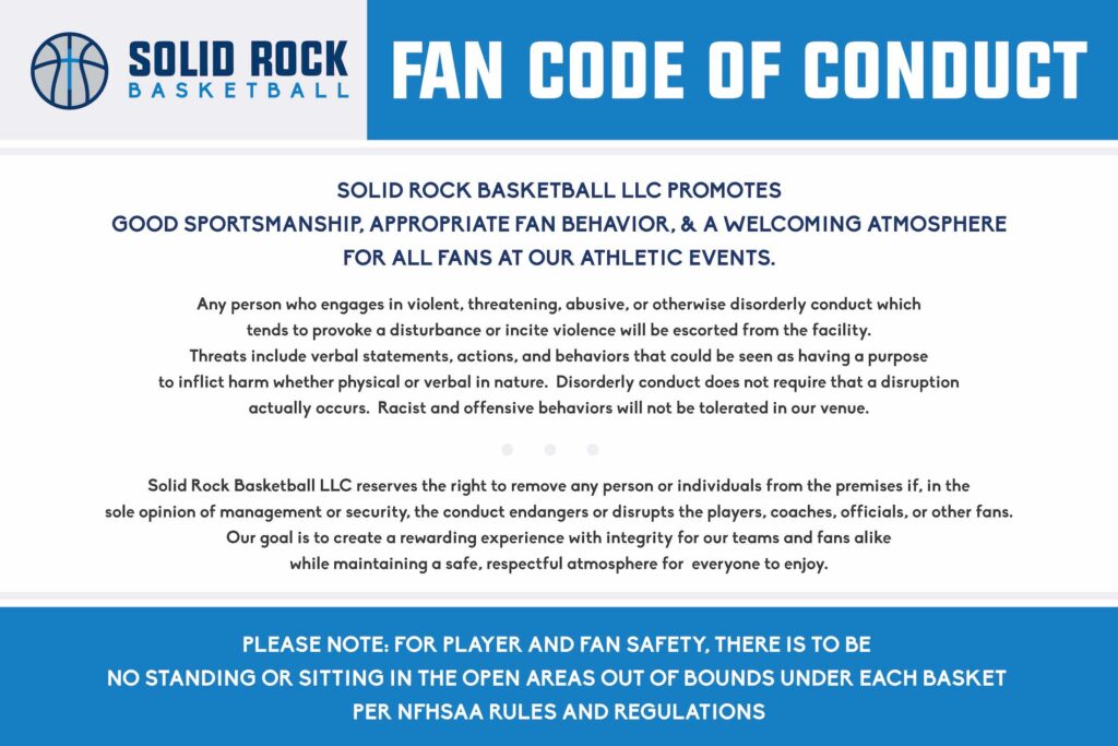 Rules League and Tournament Rules at Solid Rock Basketball